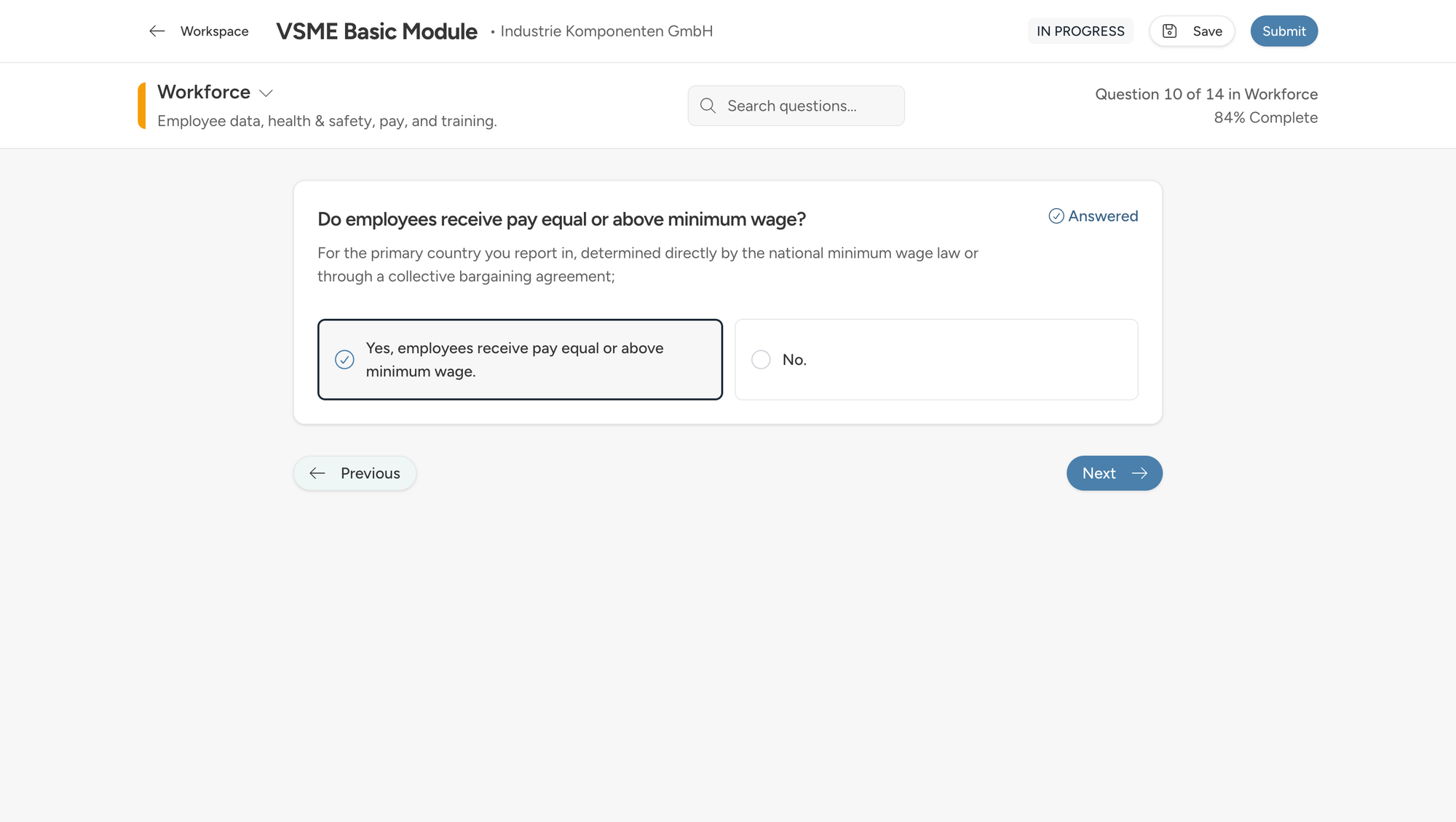 Workforce & Social Data - Minimum Wage Question